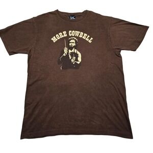 Saturday Night Live More Cowbell Shirt Mens XL Brown Graphic Tee SNL Comedy